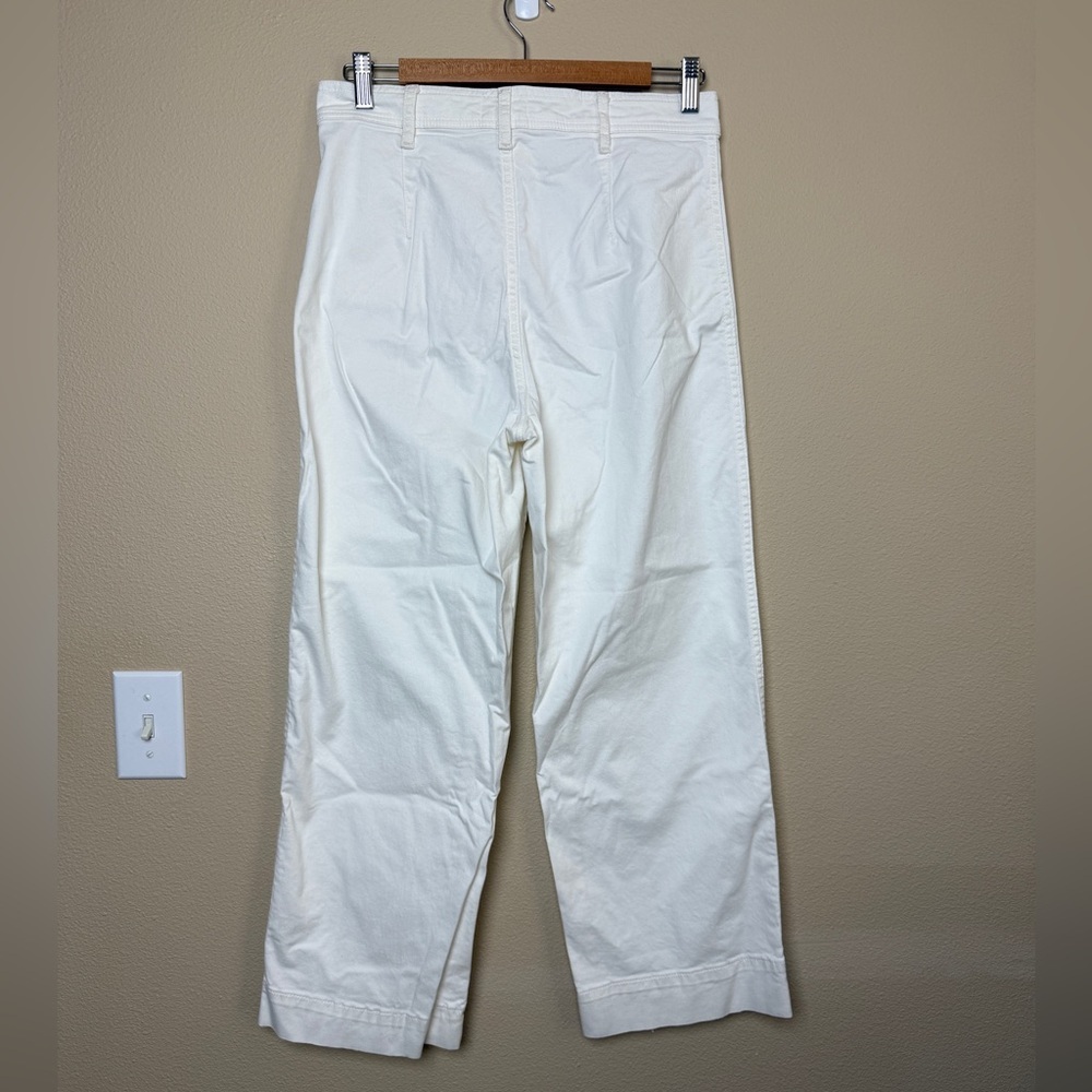 Marine Layer Ivory Bridget Slim Wide Leg Pants Size 6 - Picture 7 of 10